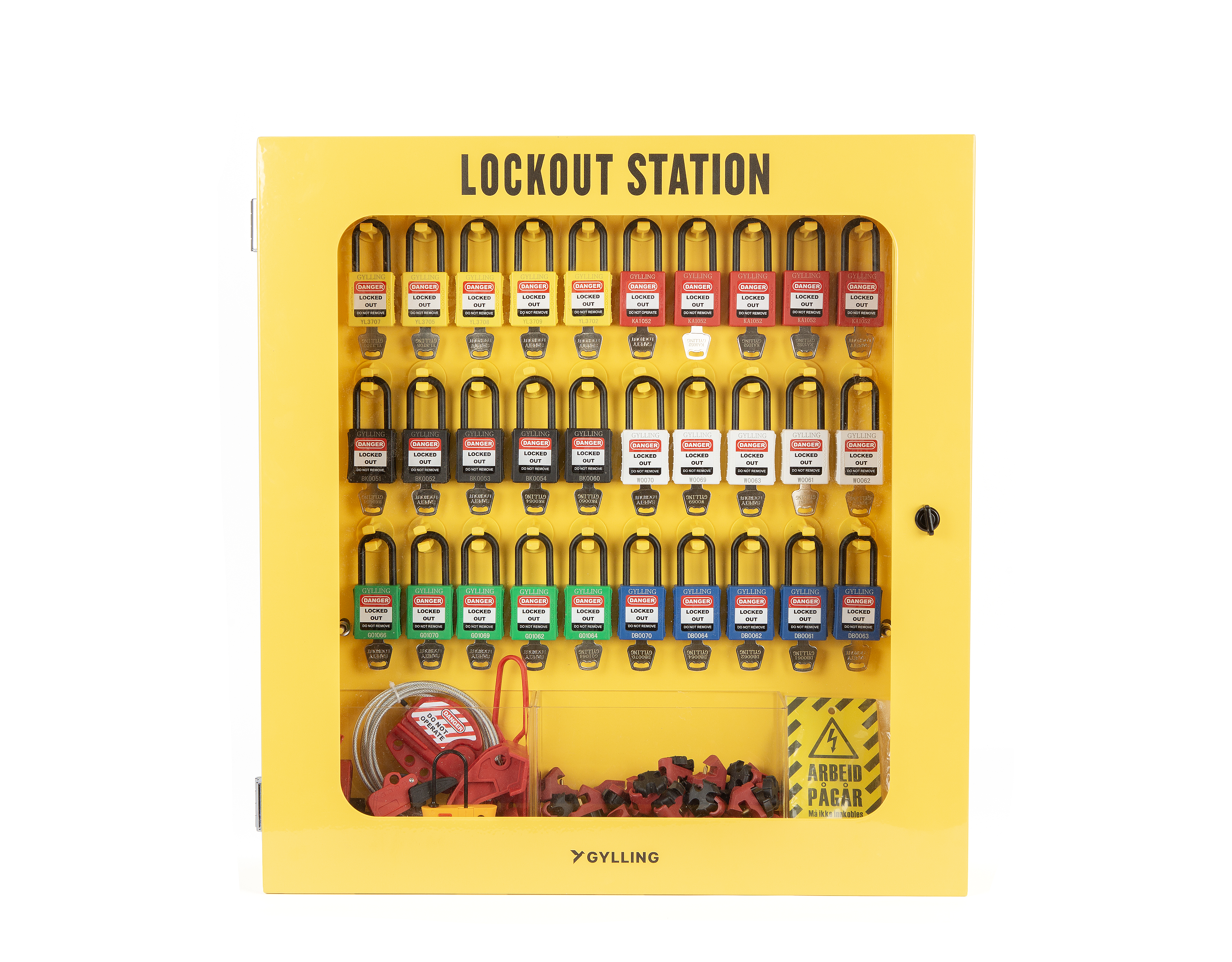 Lockout-stasjon Gylling, for 60 låser Lockout-stasjon Gylling, for 60 låser