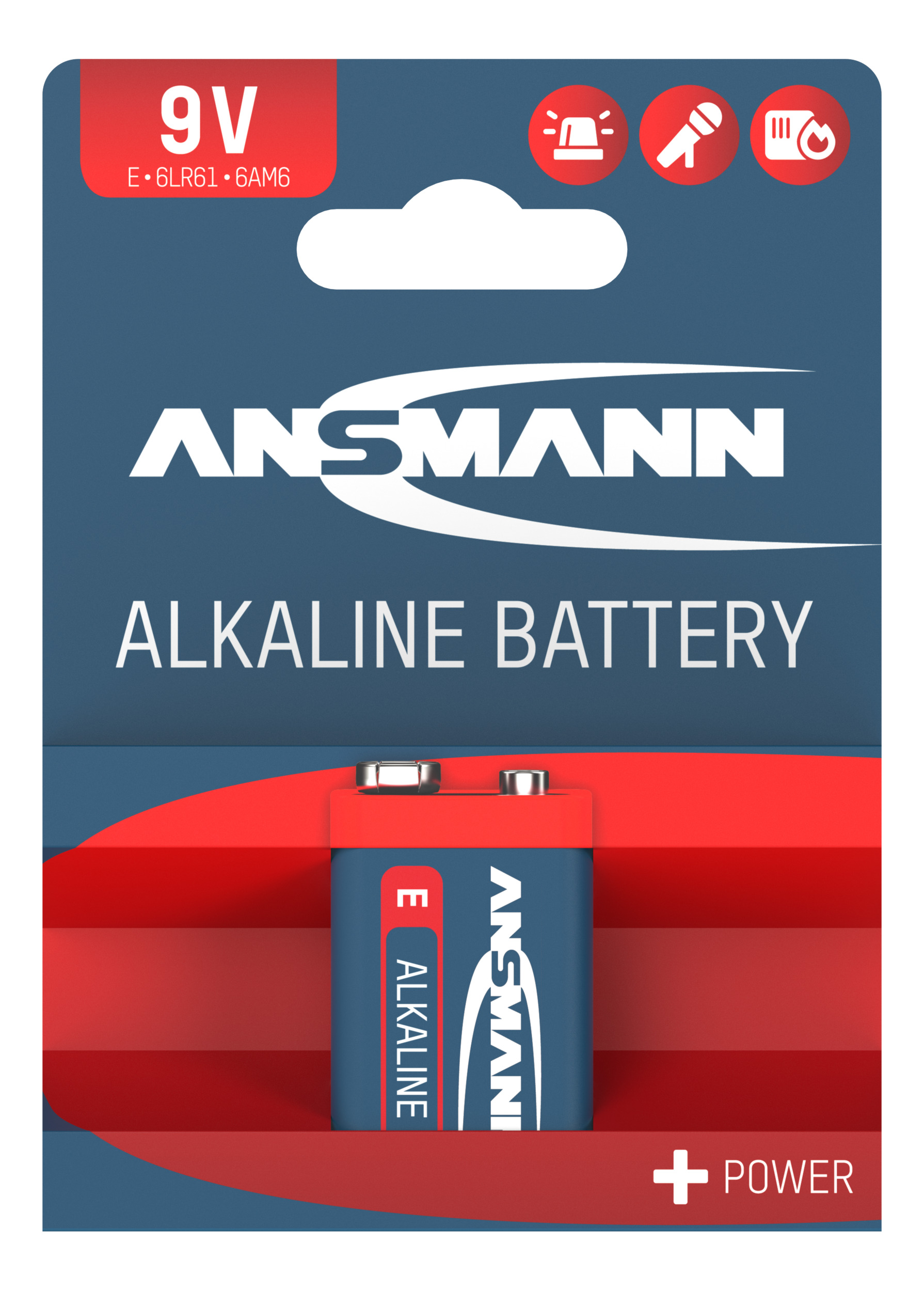 6LR61 9V Red Ansmann (1 i Blister)